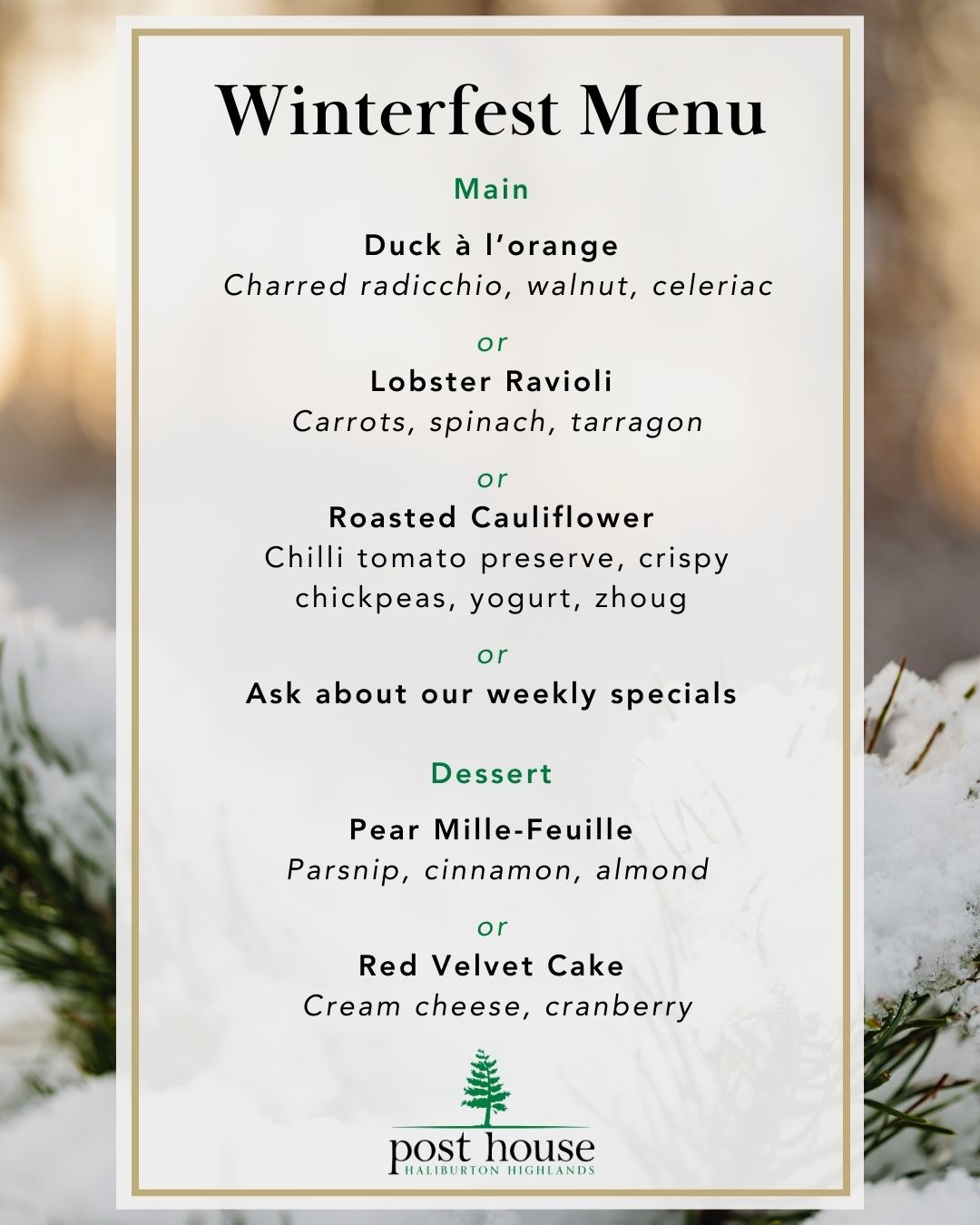 Winterfest Menu 2026 2